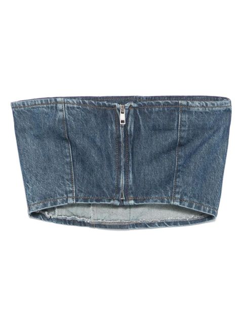 ROTATE BIRGER CHRISTENSEN button-detail denim top - Blue - zdjęcie produktu nr 2