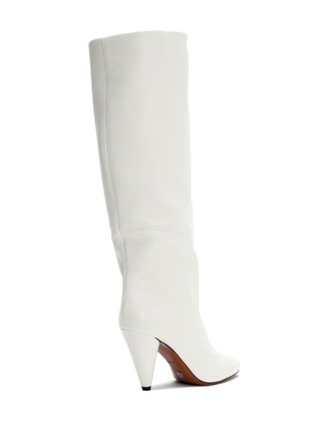 Proenza Schouler Spike leather knee-high boots - White