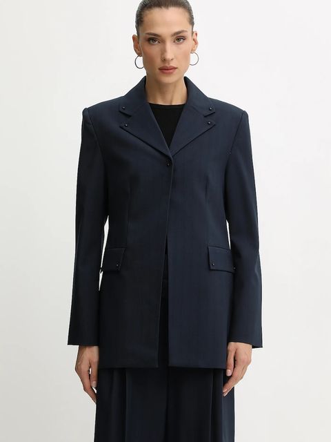 Stine Goya marynarka kolor granatowy jednorzędowa wzorzysta SG-AW25-J060-2435 - zdjęcie produktu nr 1