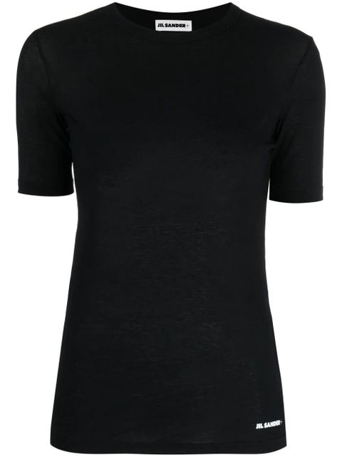 Jil Sander logo-print hem t-shirt - Black - zdjęcie produktu nr 1