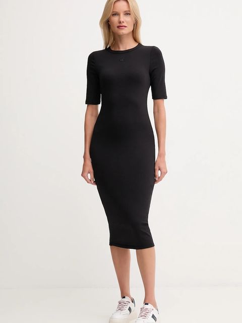 Calvin Klein Jeans sukienka kolor czarny mini dopasowana LV047D217G - zdjęcie produktu nr 1