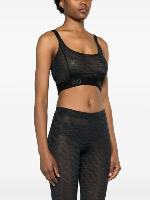 PINKO Bookmark sheer sports bra - Black - zdjęcie produktu nr 2