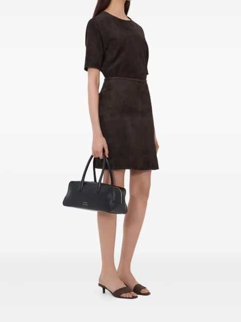 LouLou de Saison Engel suede oencil mini skirt - Brown