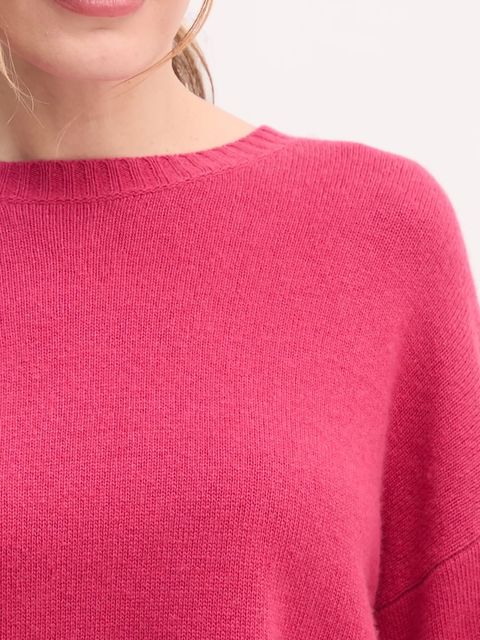 United Colors of Benetton sweter z dodatkiem wełny damski kolor różowy lekki 126WD10E4 - zdjęcie produktu nr 2