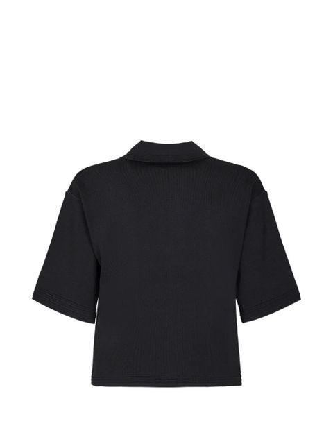 Max Mara split-neck short-sleeve top - Black - zdjęcie produktu nr 2