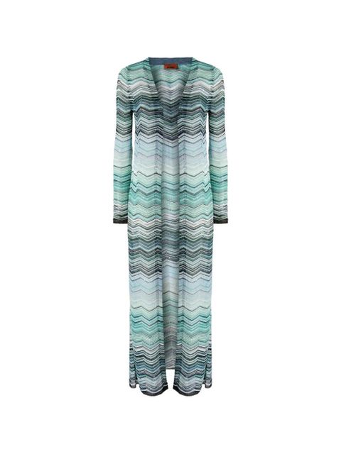 Missoni chevron long cardigan - Blue - zdjęcie produktu nr 1