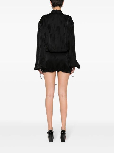 The Attico logo-jacquard mini dress - Black - zdjęcie produktu nr 2