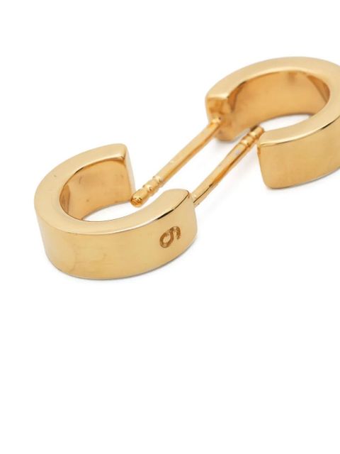 MM6 Maison Margiela gold-plated sterling silver engraved hoop earrings