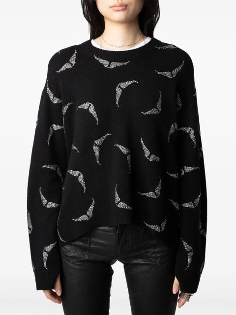 Zadig&Voltaire Markus Strass Wings jumper - Black