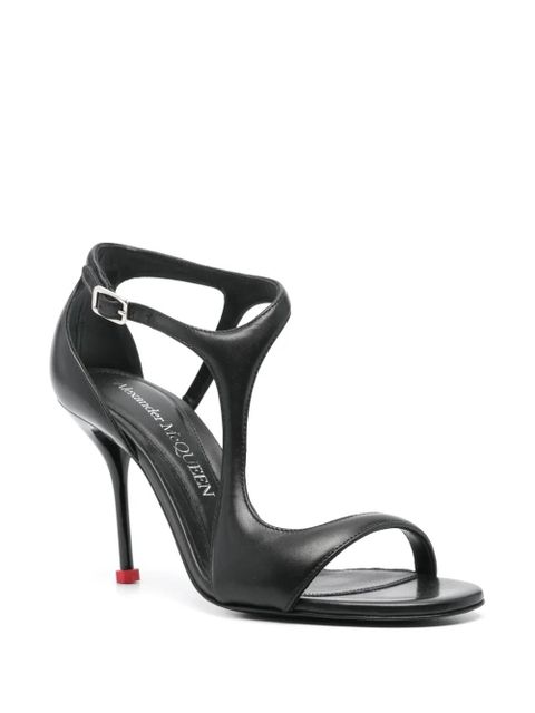 Alexander McQueen Harness 90mm leather sandals - Black - zdjęcie produktu nr 2