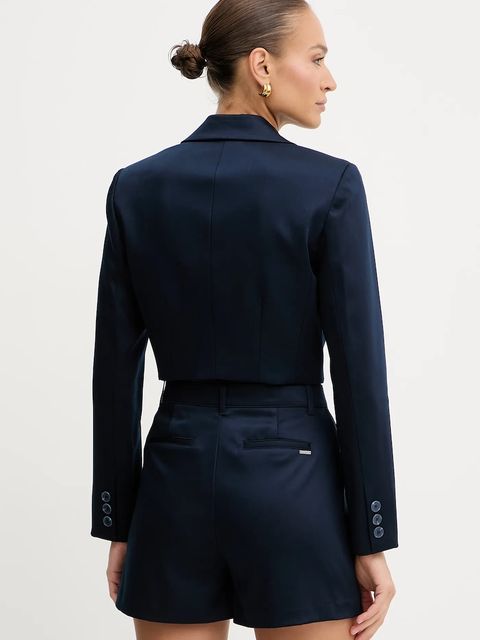 Guess marynarka APOLLINE kolor granatowy jednorzędowa gładka W5YN11 WHG92