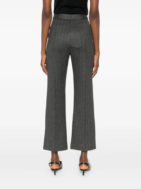Max Mara herringbone cropped trousers - Grey