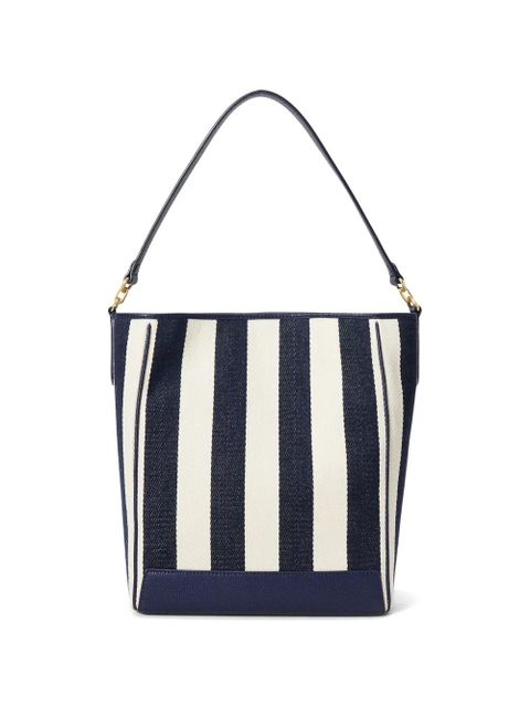 Lauren Ralph Lauren striped logo bucket bag - Blue - zdjęcie produktu nr 2