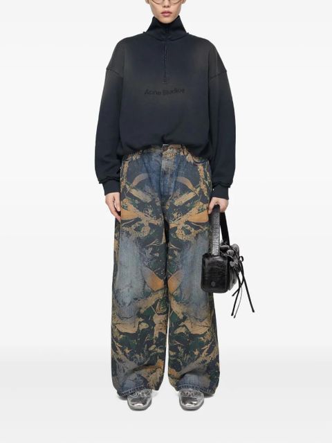 Acne Studios logo-embroidered sweatshirt - Blue - zdjęcie produktu nr 2