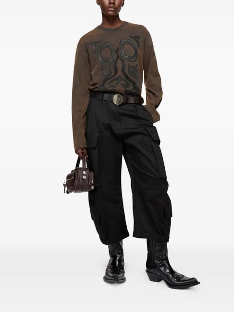 Acne Studios appliqué long-sleeve T-shirt - Brown - zdjęcie produktu nr 2