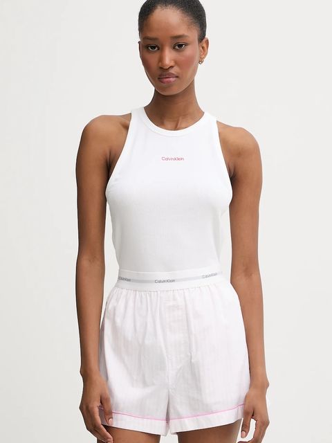 Calvin Klein Underwear szorty piżamowe bawełniane damska kolor różowy bawełniana LV00QS7573