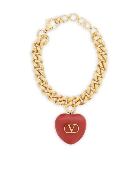 Valentino Garavani curb-chain heart bracelet - Gold