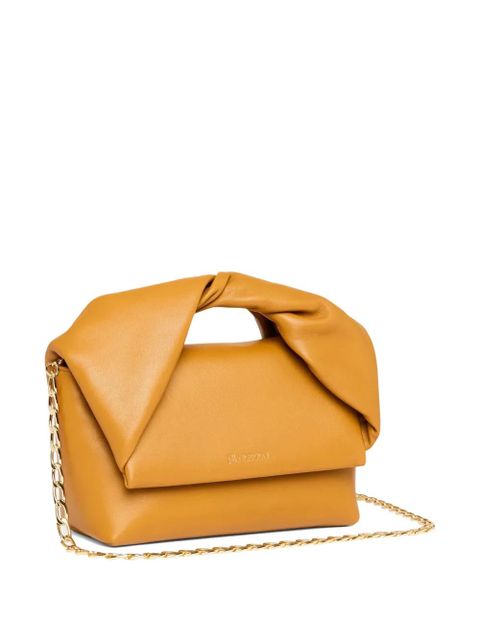JW Anderson medium Twister leather tote bag - Brown