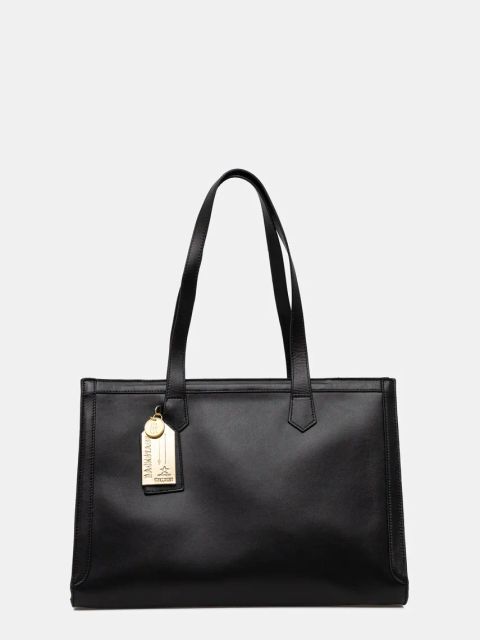 Fracomina torebka skórzana kolor czarny FB25SBA001L41901