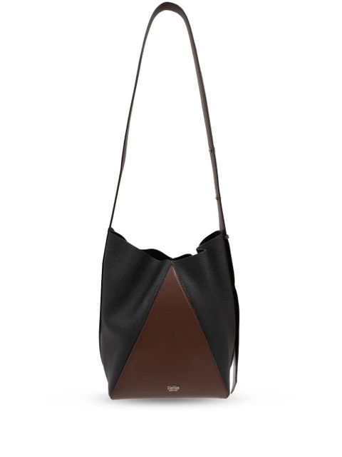 Max Mara medium two-tone leather bucket bag - Brown - zdjęcie produktu nr 1