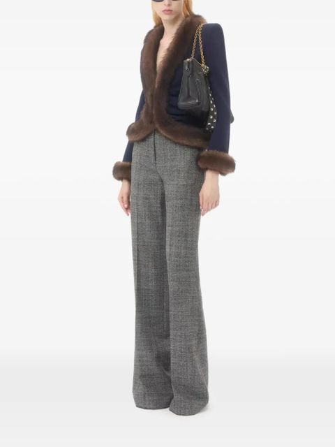 Valentino Garavani Panthea chevron-pattern shoulder bag - Black