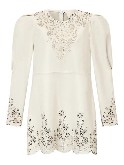 ISABEL MARANT Nala floral-details mini dress - Neutrals - zdjęcie produktu nr 1