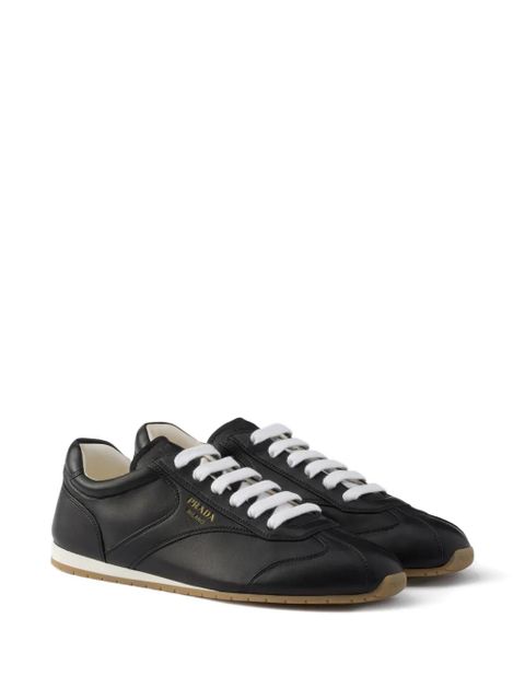 Prada leather lace-up sneakers - Black - zdjęcie produktu nr 2