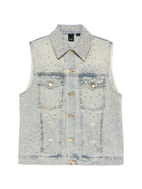 PINKO Gemito studded distressed gilet - Blue - zdjęcie produktu nr 1