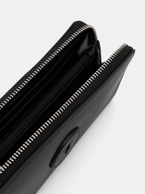 Trussardi portfel skórzany damski kolor czarny I028E000041N