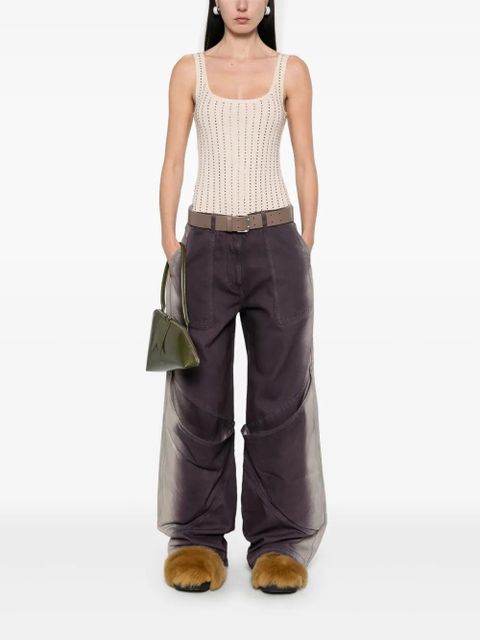 The Attico long jeans - Purple