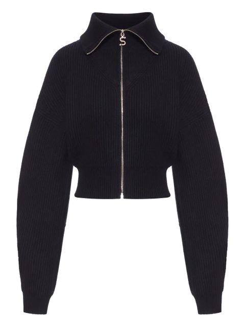 Sportmax ribbed zip-up cardigan - Black - zdjęcie produktu nr 1