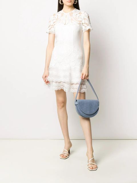 Simkhai lace-panelled crepe dress - White