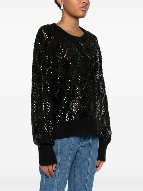 ROTATE BIRGER CHRISTENSEN sequined sweater - Black