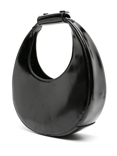STAUD mini Moon patent leather bag - Black