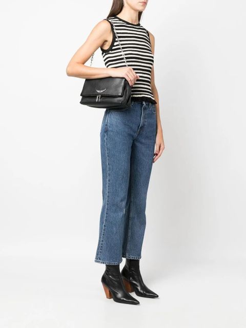 Zadig&Voltaire logo-plaque leather shoulder bag - Black - zdjęcie produktu nr 2