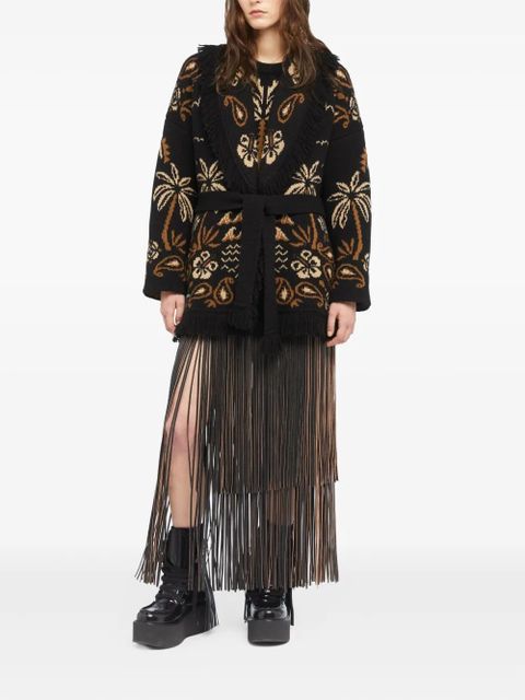 Alanui palm-tree fringe cardigan - Brown - zdjęcie produktu nr 2