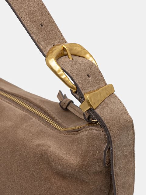 Hoss Intropia torebka zamszowa kolor zielony 2052035