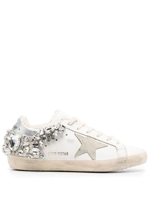 Golden Goose Super-Star embellished low-top sneakers - White - zdjęcie produktu nr 1