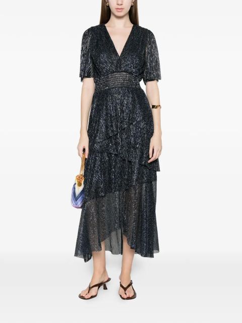 Maje V-neck midi dress - Blue - zdjęcie produktu nr 2