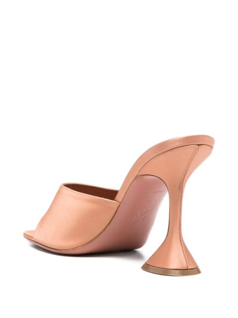 Amina Muaddi square toe slipper - Neutrals