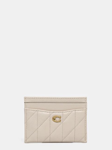 Coach etui na karty skórzane Essential Card Case kolor beżowy