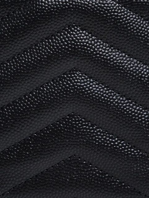 Saint Laurent Cassandre quilted logo wallet - Black