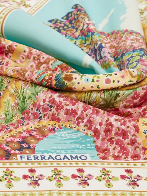 Ferragamo palazzo print silk scarf - Pink - zdjęcie produktu nr 2
