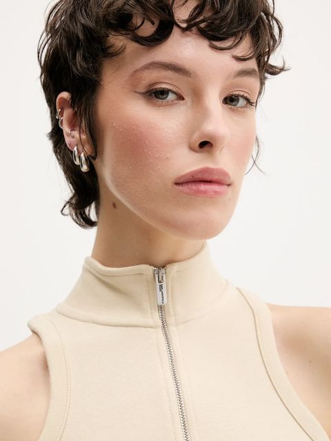 Karl Lagerfeld Jeans top kolor beżowy A2W17025