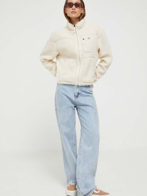 Dickies bluza damska kolor beżowy gładka