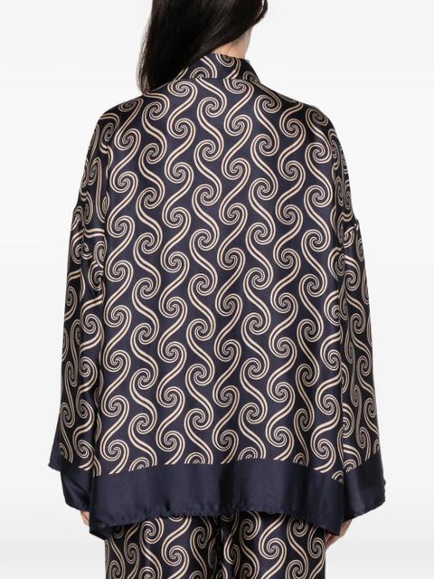 Faithfull the Brand Cora printed shirt - Blue