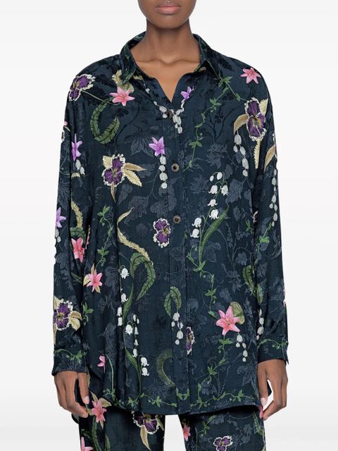 Agua By Agua Bendita Cecilia Tesoro floral-print shirt - Blue - zdjęcie produktu nr 2