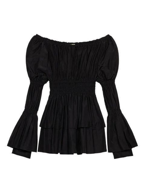 Blumarine off-shoulder neckline mini dress - Black - zdjęcie produktu nr 1
