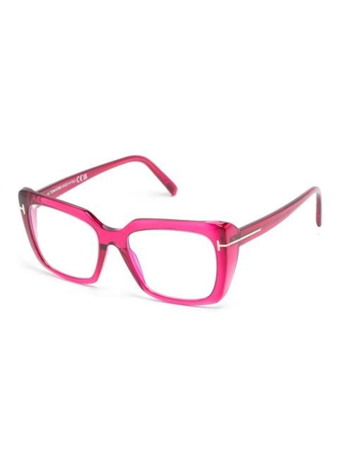 TOM FORD Eyewear FT5992B rectangle-frame glasses - Pink - zdjęcie produktu nr 2