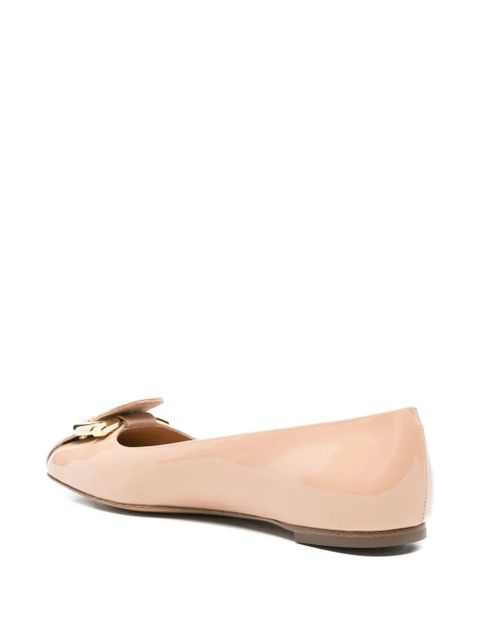 Ferragamo buckle-detail ballet flats - Pink